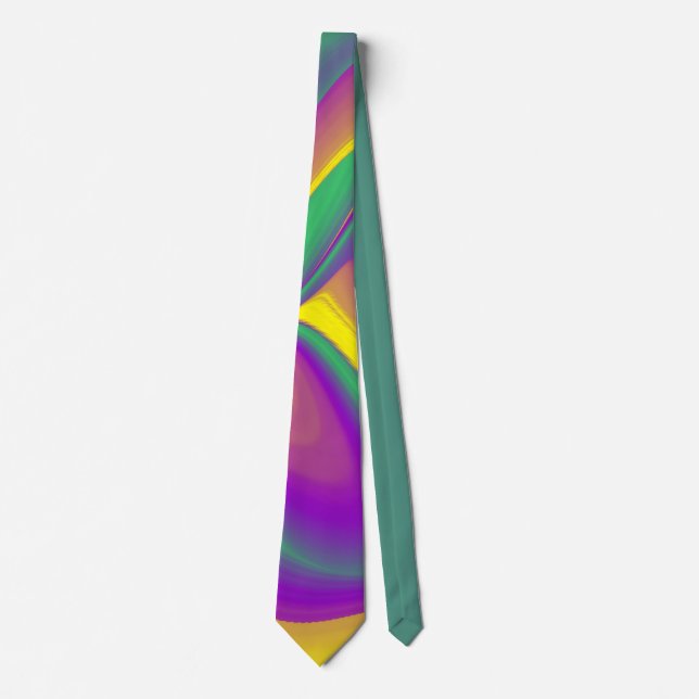 Cravate La magie des couleurs, Rainbowart 3D Abstrait (Devant)