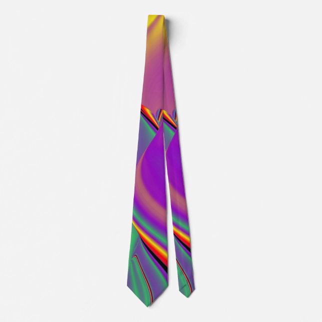 Cravate La magie des couleurs, Rainbowart 3D Abstrait (Devant)