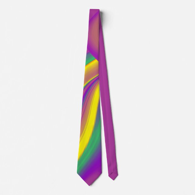 Cravate La magie des couleurs, Rainbowart 3D Abstrait (Devant)