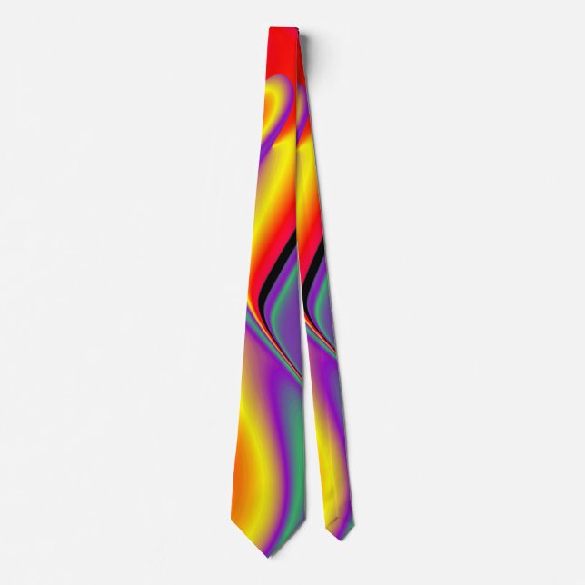Cravate La magie des couleurs, Rainbowart 3D Abstrait (Devant)