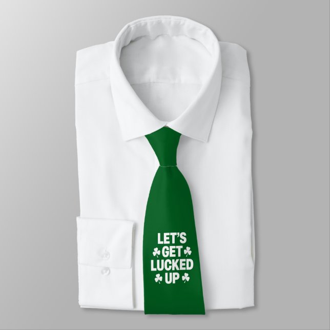 Cravate La Saint-Patrick Débarrassons-Nous de Trèfle Irlan (Attaché)