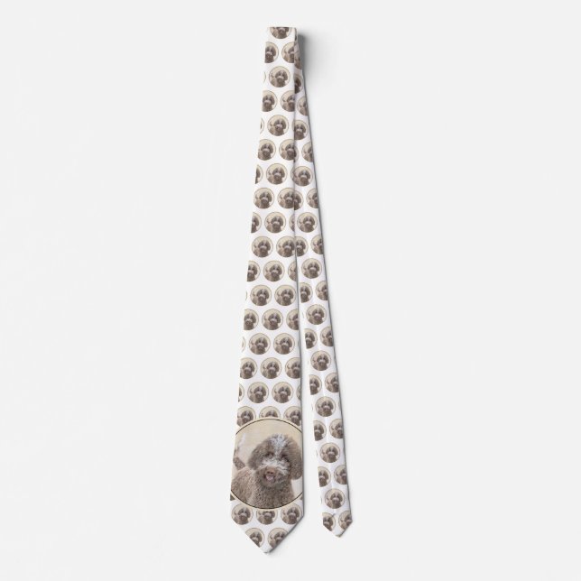 Cravate Lagotto Romagnolo Peinture - Cute Original Chien A (Devant)