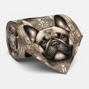 Cravate L'amoureux de chien joueur Papa chien Bouledogue