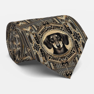 Cravate L'amoureux joueur de chien Tie de papa teckel