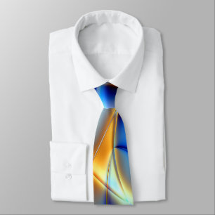 Cravate Lancer des lignes bleu et jaune clignotant et des 