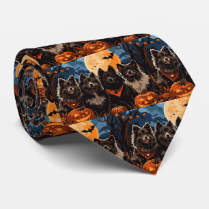 Cravate Lapphund finlandais Halloween Éffrayant