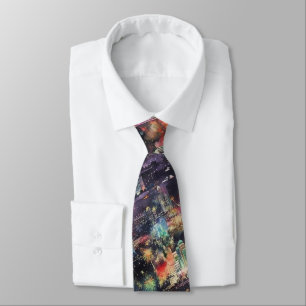 Cravate Las Vegas Noël & Nouvel An en aquarelles