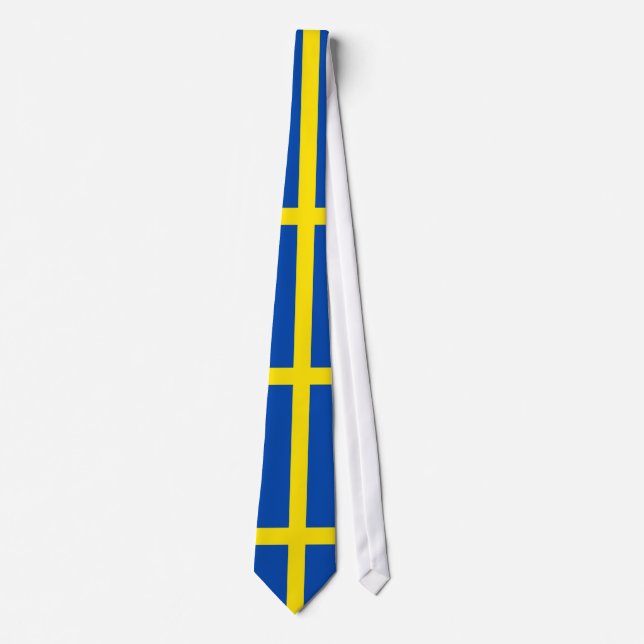 Cravate Le drapeau de la Suède (Devant)