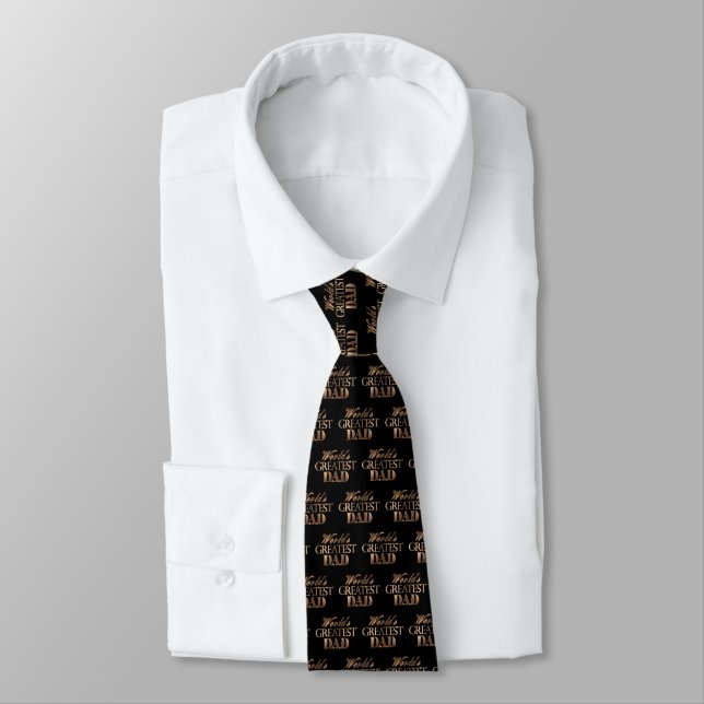 Cravate Le Grand Père Elegant Black Gold (Attaché)