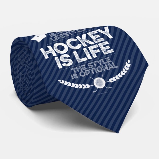 Cravate Le hockey n'est pas un mode de vie (Roulé)