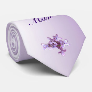 Cravate Le lilas floral fleurit épousant la meilleure