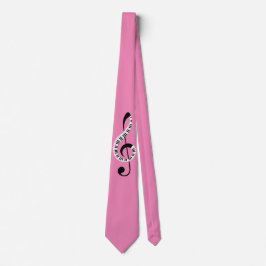 Cravate Le piano de clef triple de musique verrouille le