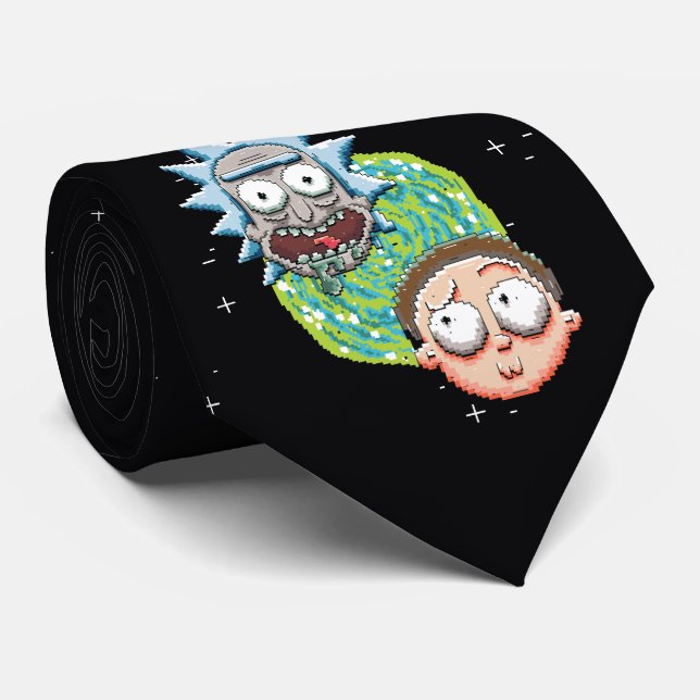 Cravate Le Portrait de Rick et Morty (Roulé)