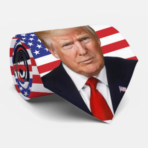 Cravate Le Président Donald Trump - drapeau des États-Un