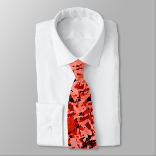 Cravate Le rose rouge mélangé avec le Motif Abstrait noi