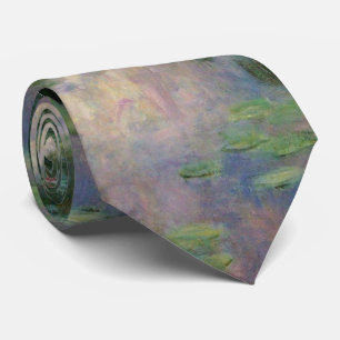 Cravate L'EAU MENSONNE EN ÉTANG VERT ROSE par Claude Monet