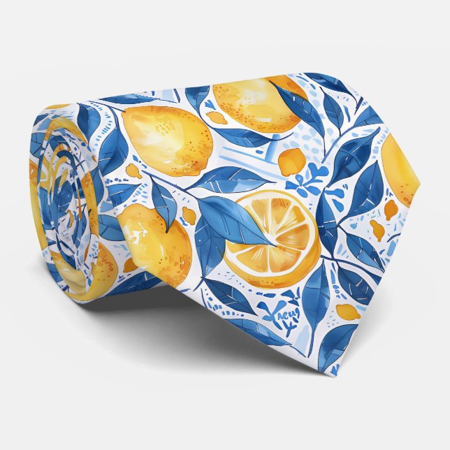 Cravate Lemon Pattern Men's Necktie  (Roulé)