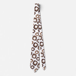 Cravate Leopard Print and Donut Pattern Tie