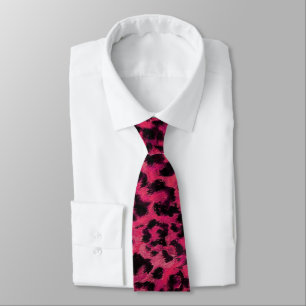 Cravate Léopard rose et noir