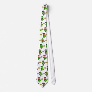 Cravate Leprechaun St. Patricks Jour 4 feuilles Clover Gui