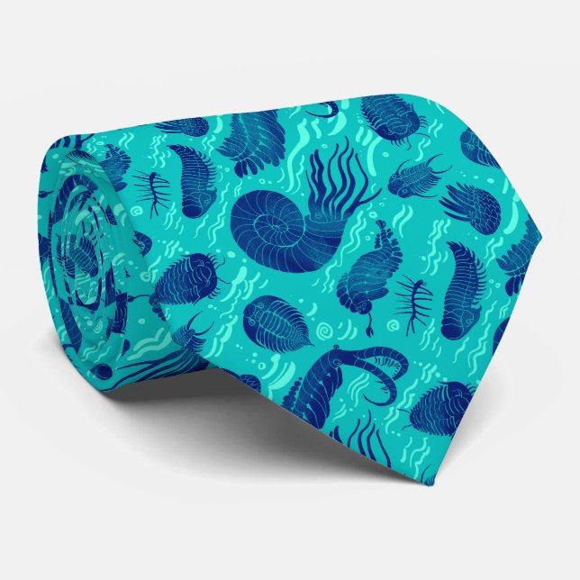 Cravate Les animaux marins anciens : Trilobites, Anomaloca (Roulé)