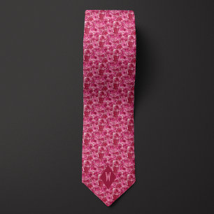 Cravate Les nuances de Roses de cubisme rose