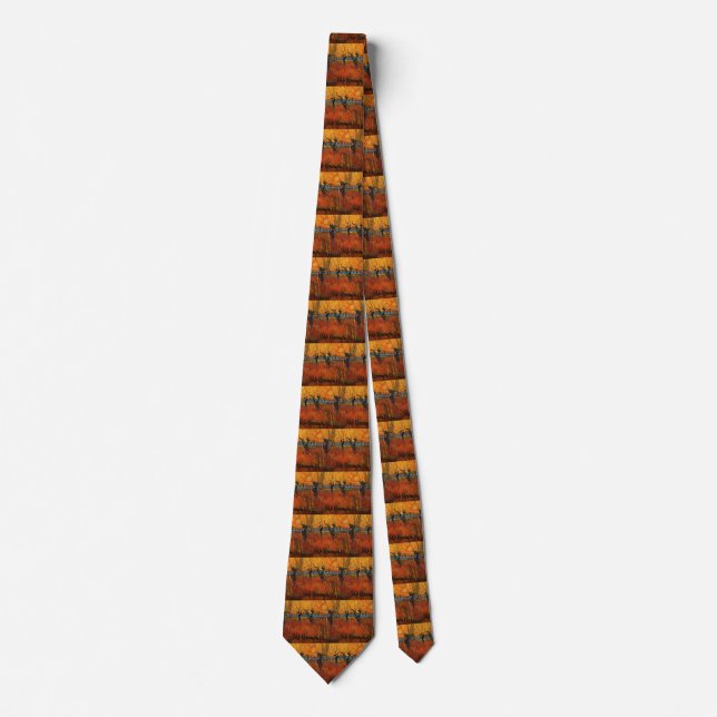 Cravate Les saules au coucher du soleil par Vincent van Go (Devant)