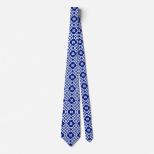 Cravate letton baltique traditionnelle bleue de