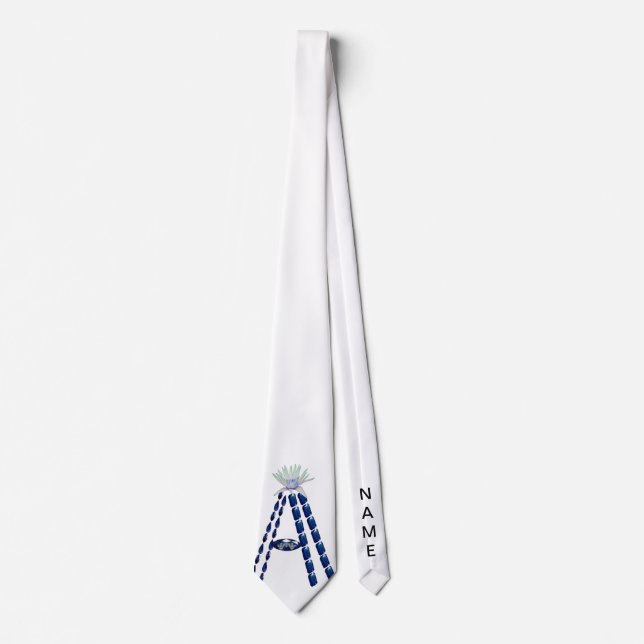 Cravate Lettre Initiale A, Monogramme Moderne Design (Devant)