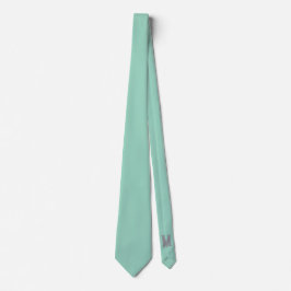Cravate Lettre personnalisée M de couleur sarcelle claire