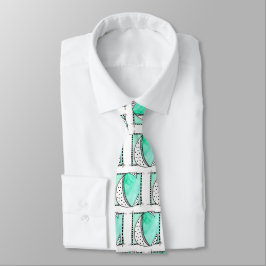 Cravate Lettre unique C Turquoise initial
