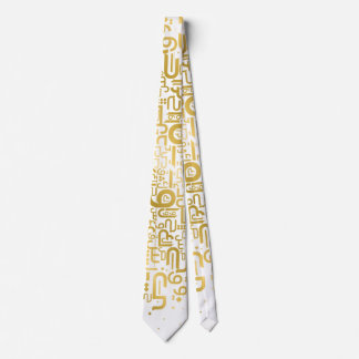 Cravate Lettres arabes d'or