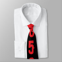 Lettres personnalisées Moderne rouge et noir Chic