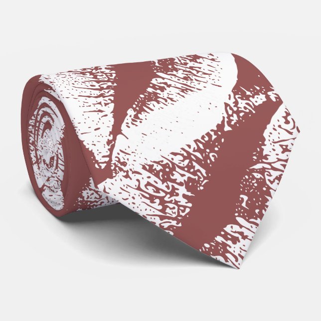 Cravate Lèvres blanches #9 (Roulé)