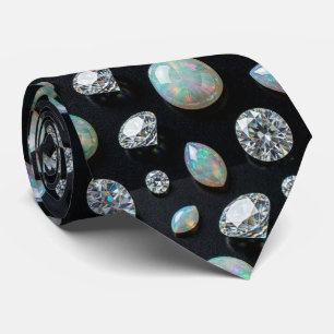 Cravate L'Homme Luxe Nœud Papillon Diamant Opale