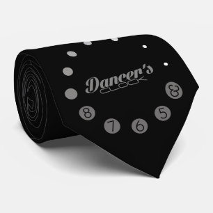 Cravate L'horloge du danseur avec des nombres pour un
