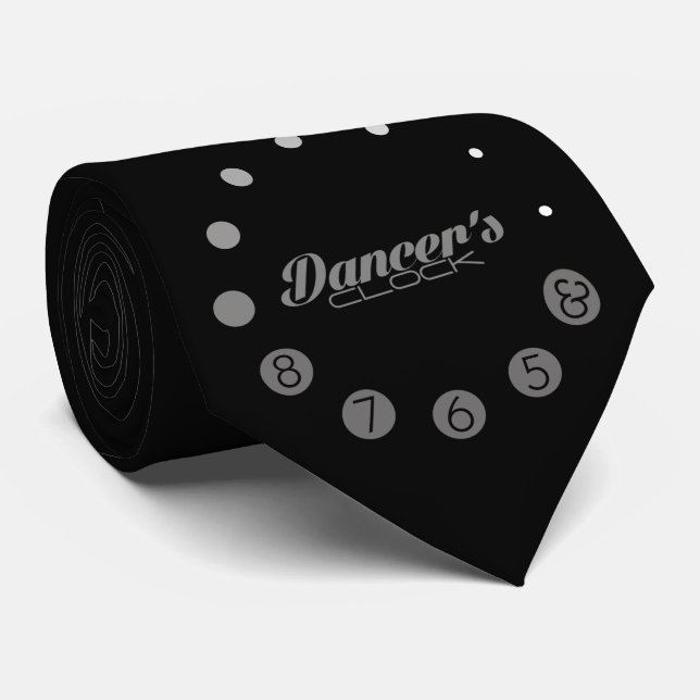 Cravate L'horloge du danseur avec des nombres pour un (Roulé)