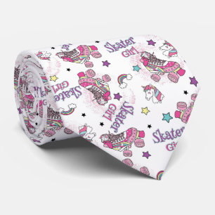 Cravate Licorne à roulettes fille patineuse mignonne motif