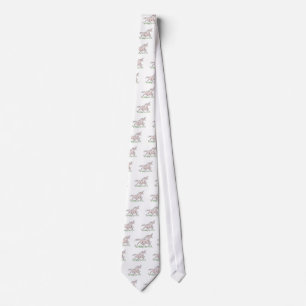 Cravate licorne rose sauvage