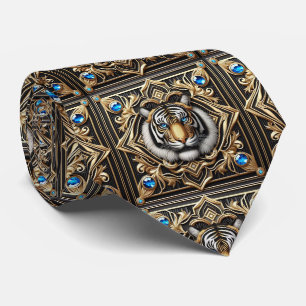 Cravate Lien Tigre Féroce   Mode Masculine pour Hommes