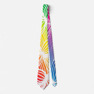 Cravate Lignes arc-en-ciel courbes