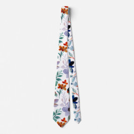Cravate Lilac Moderne Joli Motif Floral Aquarelle