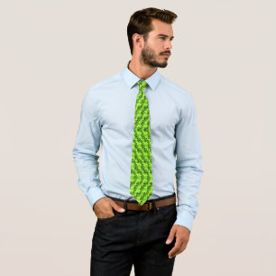 Cravate Lime Urbain Vert Hawaii Twister Floral Necktie