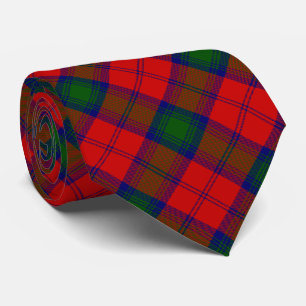 Cravate Lindsay tartan rouge vert plaid