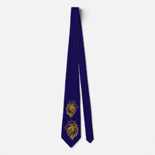 Cravate Lion Avec Couronne - Style Or 2