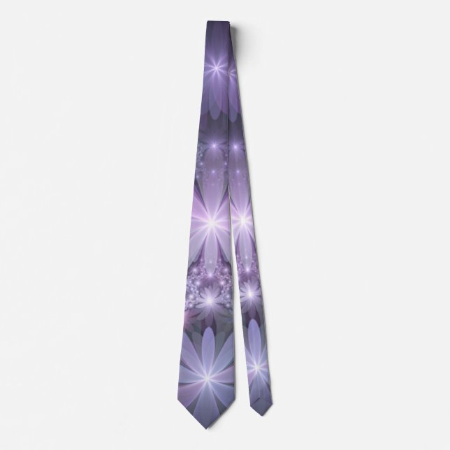 Cravate Lit de fleurs Art Fractal Abstrait tendance brilla (Devant)