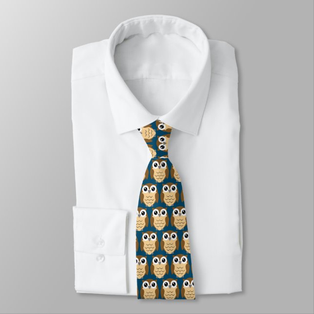 Cravate Little Owls Design Necktie (Attaché)
