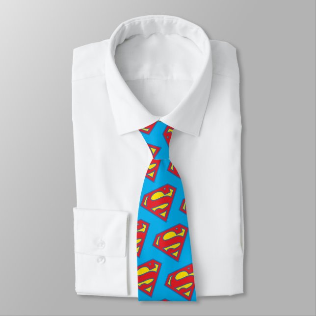 Cravate Logo classique Supergirl avec fond bleu (Attaché)