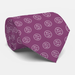 Cravate Logo de marque professionnelle moderne Berry Purpl