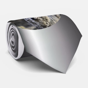 Cravate Loup gris